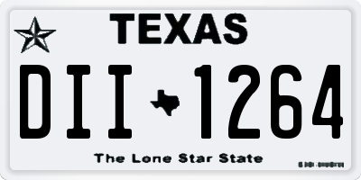 TX license plate DII1264