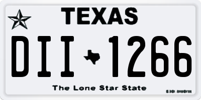 TX license plate DII1266