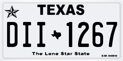 TX license plate DII1267