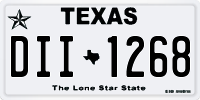 TX license plate DII1268