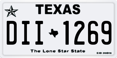 TX license plate DII1269