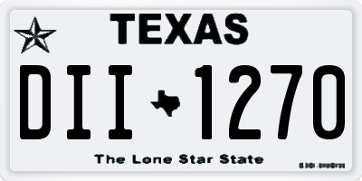 TX license plate DII1270