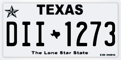 TX license plate DII1273