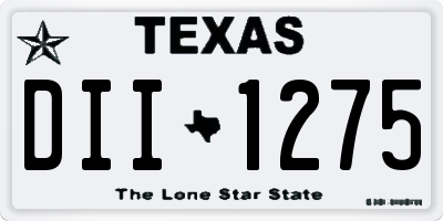 TX license plate DII1275