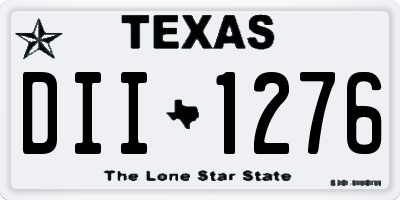 TX license plate DII1276