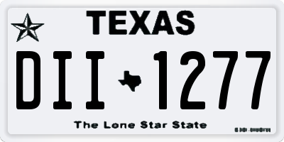 TX license plate DII1277