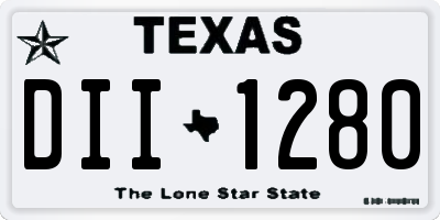 TX license plate DII1280