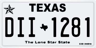 TX license plate DII1281