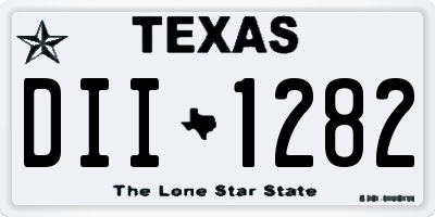TX license plate DII1282