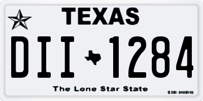 TX license plate DII1284