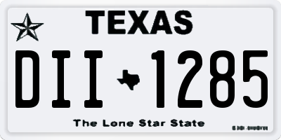 TX license plate DII1285