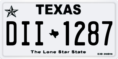 TX license plate DII1287