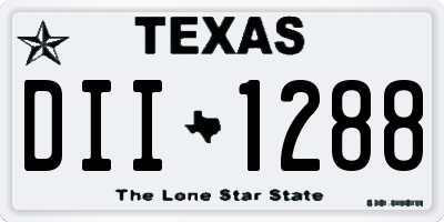 TX license plate DII1288