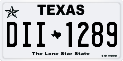 TX license plate DII1289