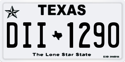 TX license plate DII1290