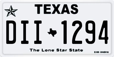 TX license plate DII1294