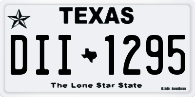 TX license plate DII1295