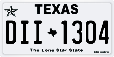 TX license plate DII1304
