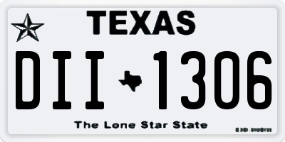 TX license plate DII1306