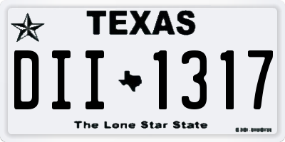 TX license plate DII1317