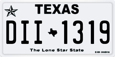TX license plate DII1319