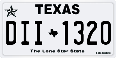 TX license plate DII1320