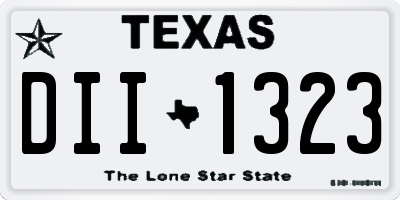 TX license plate DII1323