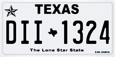 TX license plate DII1324
