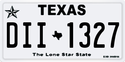 TX license plate DII1327