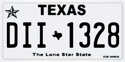 TX license plate DII1328