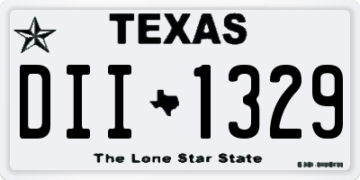 TX license plate DII1329