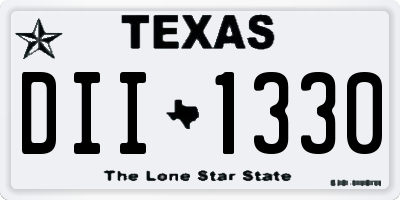 TX license plate DII1330