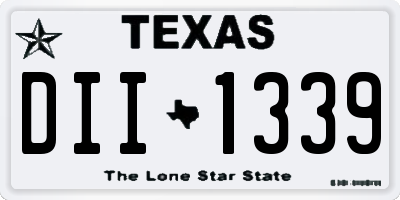 TX license plate DII1339