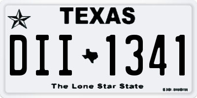TX license plate DII1341