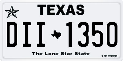 TX license plate DII1350