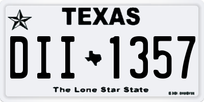 TX license plate DII1357