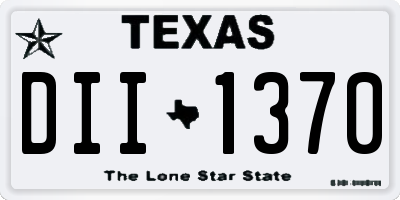 TX license plate DII1370