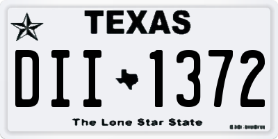 TX license plate DII1372