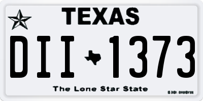 TX license plate DII1373