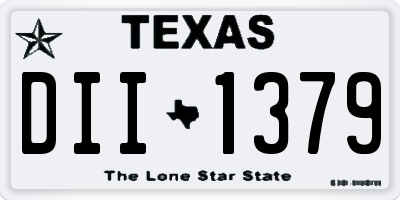 TX license plate DII1379
