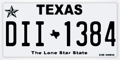 TX license plate DII1384