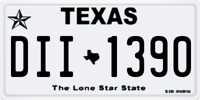TX license plate DII1390