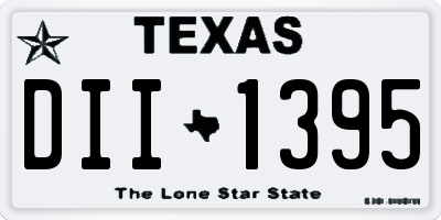 TX license plate DII1395
