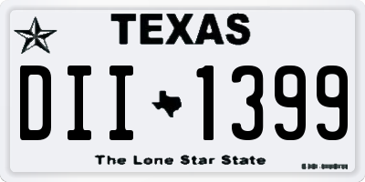 TX license plate DII1399