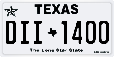 TX license plate DII1400