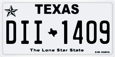TX license plate DII1409