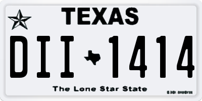 TX license plate DII1414