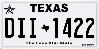 TX license plate DII1422