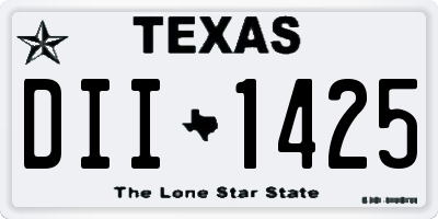 TX license plate DII1425
