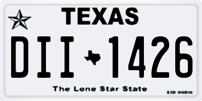 TX license plate DII1426
